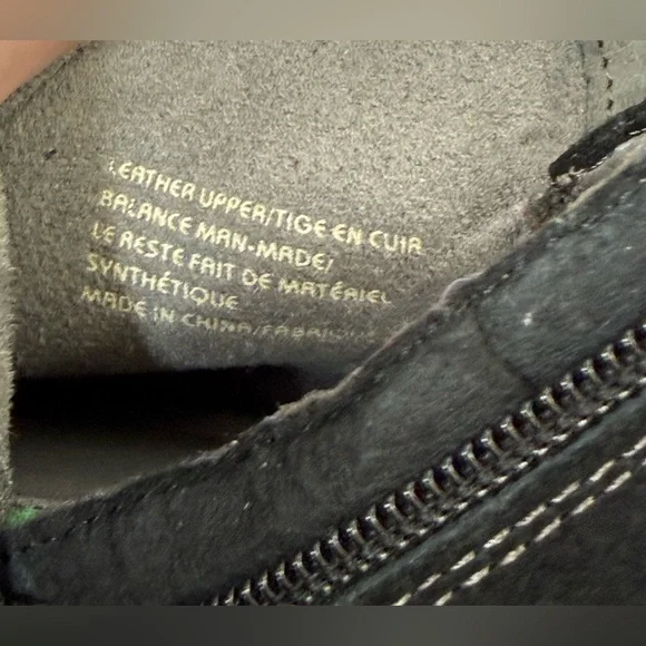 Earth Black Leather Ankle Boots 6.5M Side Zip Comfort Block Heel - Picture 10 of 11